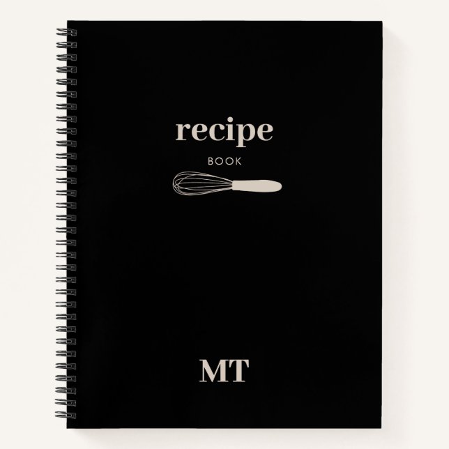 Cuaderno Personalizado Kitchen Utensils Whisk Recipe Cookbo (Anverso)