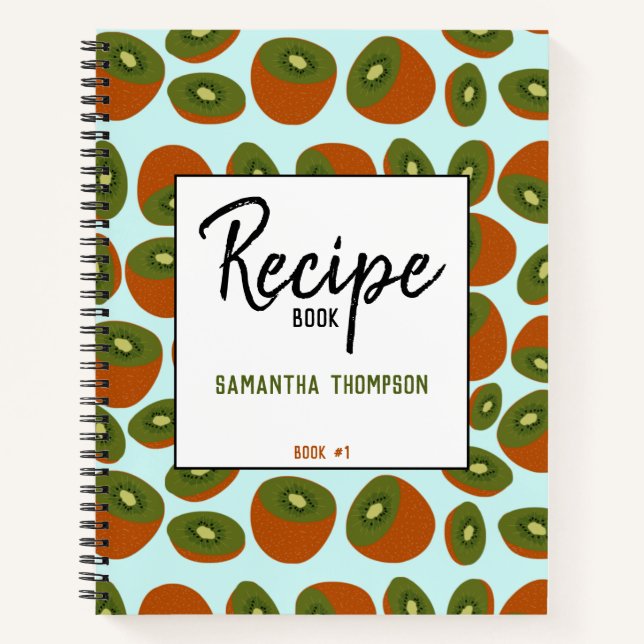 Cuaderno Personalizado Kiwifruit Pattern Receta Bloc de not (Anverso)