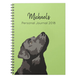 Cuaderno personalizado Labrador negro del diario