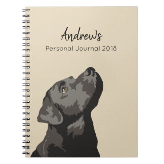Cuaderno personalizado Labrador negro del diario
