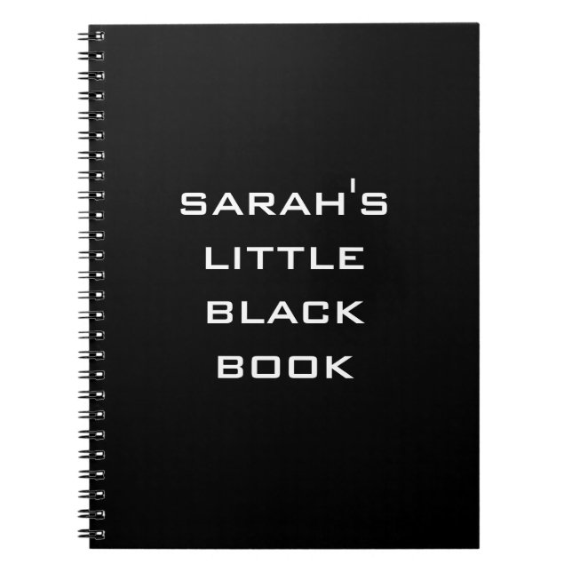 Cuaderno Personalizado Libro Negro Pequeño (Frente)
