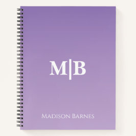 Cuaderno Personalizado Lilac Monograma Nombre