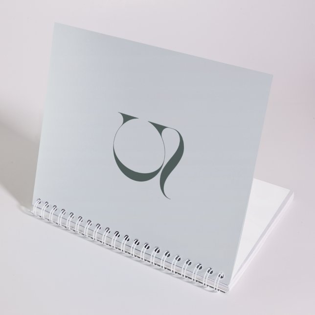Cuaderno Personalizado Limpiar Elegante Monograma suave Ver (Subido por el creador)