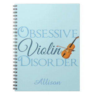 Cuaderno Personalizado lindo del violín divertido