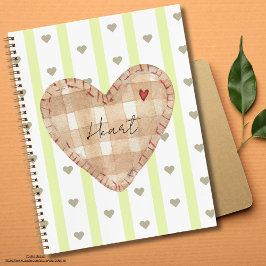 Cuaderno Personalizado lindo guión Bonitos corazones de muc