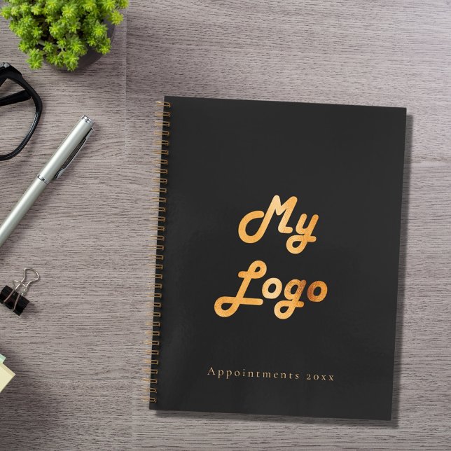 Cuaderno Personalizado logo imagen negocios oro negro (Subido por el creador)