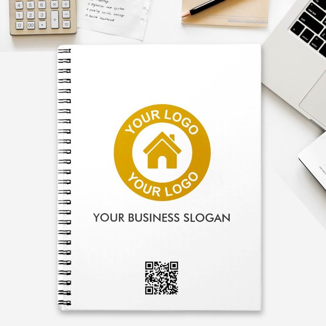 Cuaderno Personalizado logotipo comercial Código QR Texto p (Subido por el creador)