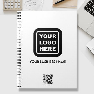 Cuaderno Personalizado logotipo comercial Código QR Texto p