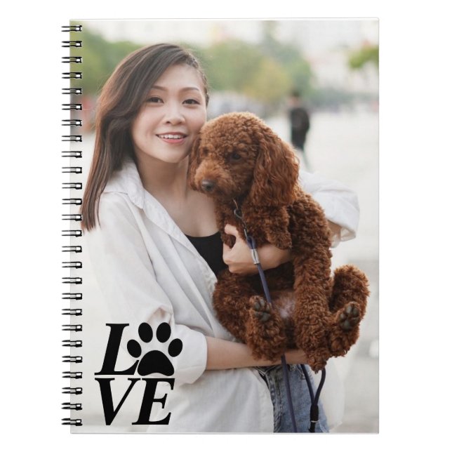 Cuaderno Personalizado Love Paw Print Photo Notebook For Do (Frente)