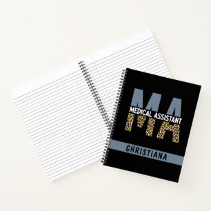 Cuaderno Personalizado MAMÁES Auxiliar Médico Leopard Print