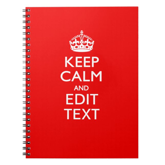 Cuaderno Personalizado mantenga tranquilo y corrija la (Frente)
