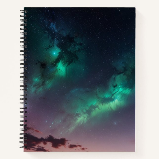 Cuaderno Personalizado Manual de Monograma Blanco y Negro (Anverso)