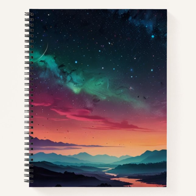 Cuaderno Personalizado Manual de Monograma Blanco y Negro (Anverso)