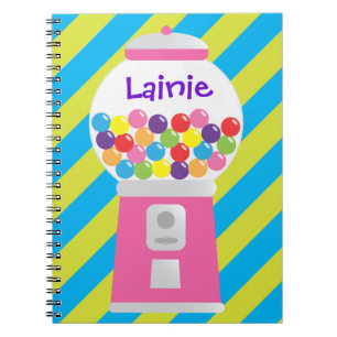 Cuaderno personalizado máquina rosada de Gumball