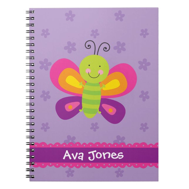 Cuaderno personalizado mariposa colorida (Frente)