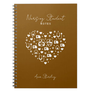 Cuaderno Personalizado Marrón Minimalista para Est