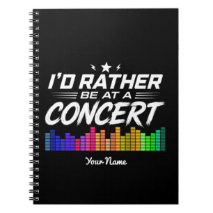 Cuaderno Personalizado Me Prefiriera Estar En Un Concierto 