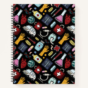 Cuaderno Personalizado médica médico patrón de ciencias de