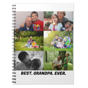 Cuaderno Personalizado Mejor abuelo jamás 6 collage de foto