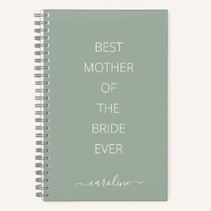 Cuaderno Personalizado Mejor Madre de la Novia Sabio Dusty 