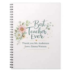 Cuaderno Personalizado Mejor Profesor de Todos los Tiempos 