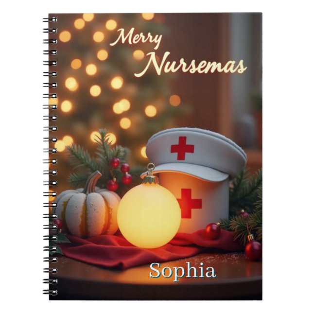 Cuaderno Personalizado Merry Nursemas – Fiesta Nav (Frente)