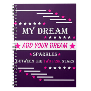 Cuaderno Personalizado Mi Sueño Entre Las Dos Estrellas Ros