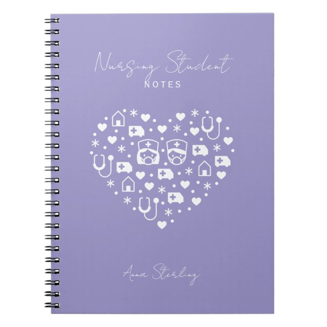 Cuaderno Personalizado Minimalista de Enfermería e (Frente)