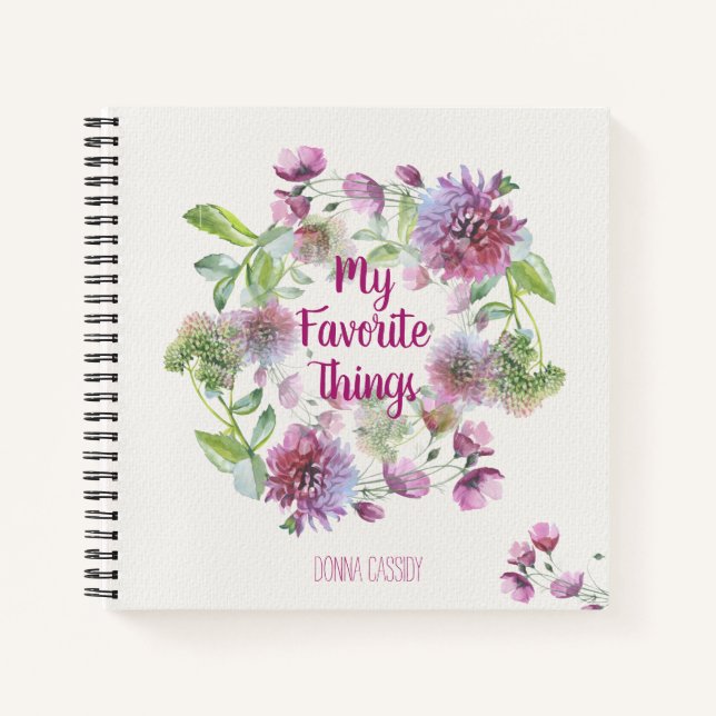 Cuaderno Personalizado Mis cosas favoritas (Anverso)