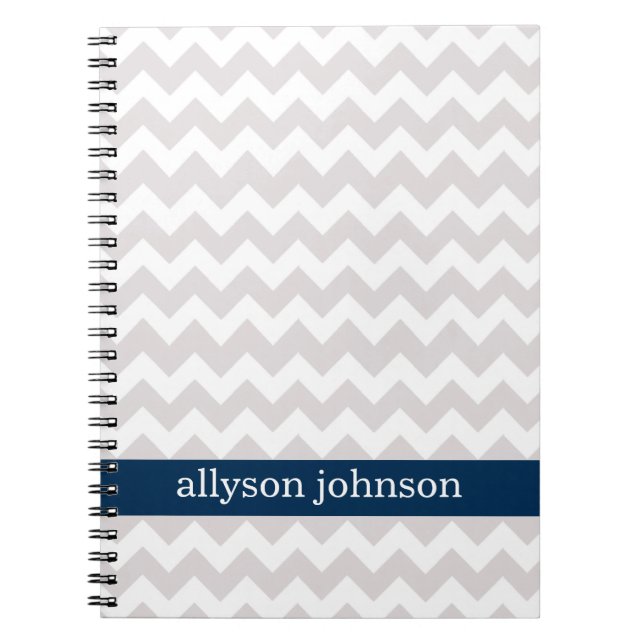Cuaderno personalizado modelo de Chevron de la (Frente)