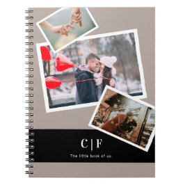 Cuaderno Personalizado moderno de moda foto nombre monogram