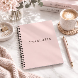 Cuaderno Personalizado Moderno de Tapa Rosada en E