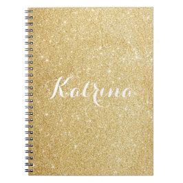 Cuaderno personalizado moderno del falso purpurina