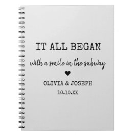 Cuaderno Personalizado moderno donde todo empezó El día de