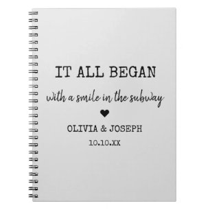 Cuaderno Personalizado moderno donde todo empezó El día de 