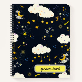 Cuaderno Personalizado Moderno Guay mágicas estrellas del c