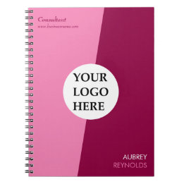 Cuaderno Personalizado moderno simple profesional rosa