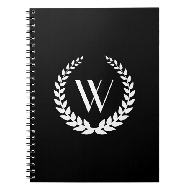 Cuaderno Personalizado Monograma Elegante Oficina (Frente)