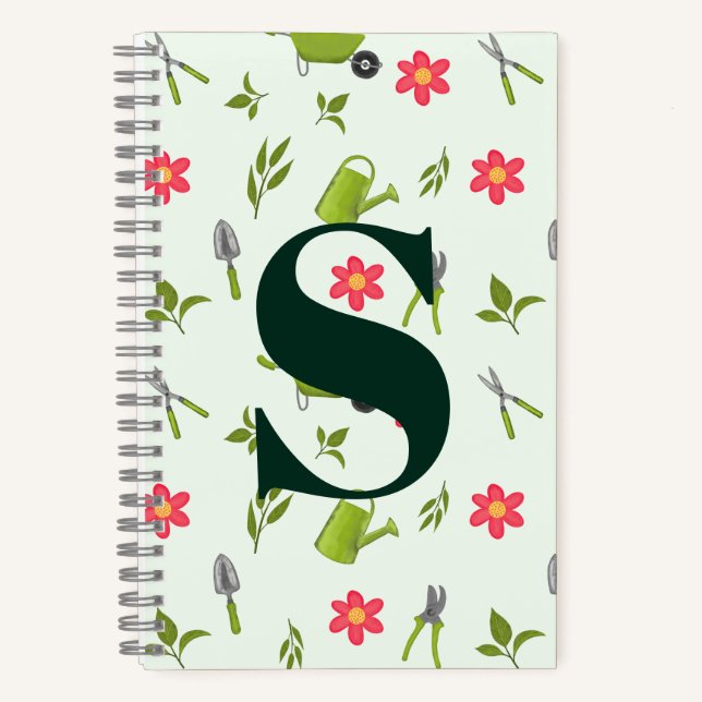 Cuaderno Personalizado Monograma Green Gardening (Anverso)