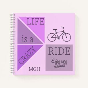 Cuaderno Personalizado Monograma La vida es un viaje loco