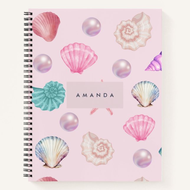 Cuaderno Personalizado Monograma Regalos de Pearl Ocean en  (Anverso)