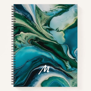 Cuaderno Personalizado Monogramed Marble Resin