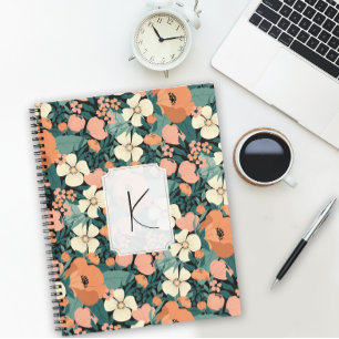 Cuaderno Personalizado Monogrammed Floral