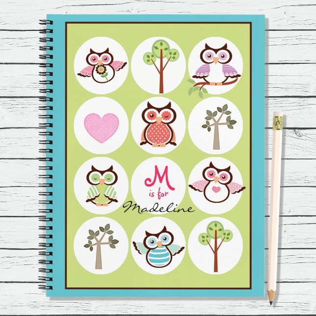 Cuaderno Personalizado Muestra de Búho Dulce (Subido por el creador)