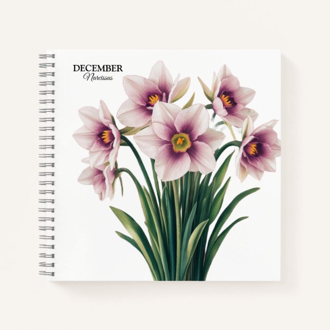 Cuaderno Personalizado Narcissus Bloom - Regalo de diciembr (Anverso)