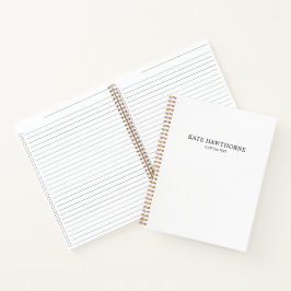 Cuaderno Personalizado negro y blanco elegante minimalista