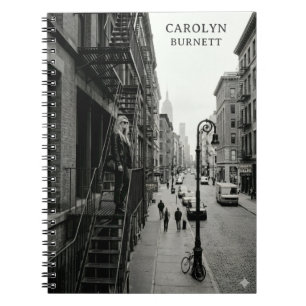 Cuaderno personalizado negro y blanco sofisticado