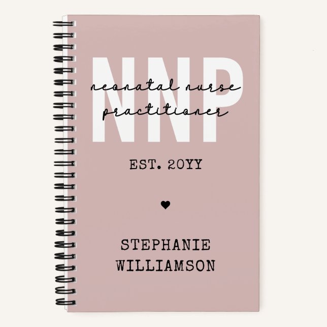 Cuaderno Personalizado NNP Enfermera neonatal Profesional (Anverso)