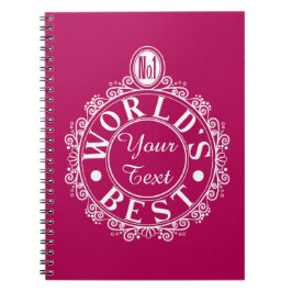 Cuaderno Personalizado No.1 Worlds Best . . (Su Texto) Líne