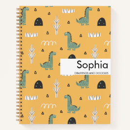 Cuaderno Personalizado Nombre Niños Patrón Diverti